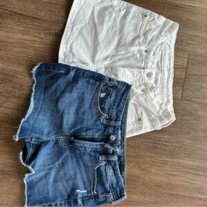 2 for 1!!  Women's Denim and White Shorts